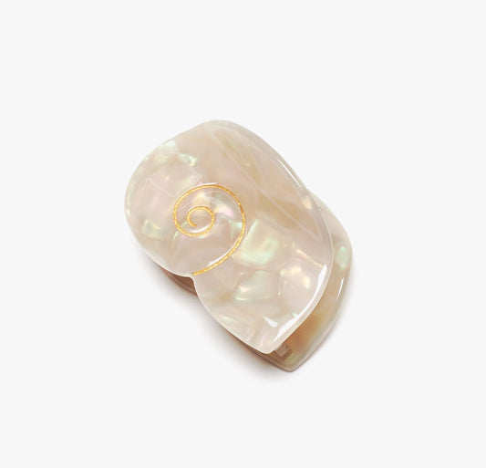 Siren Sea Shell Opal Acetate Mini Hair Claw
