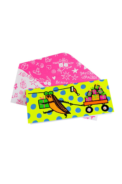 Cucaracha Christmas Card Fuzzy Neon