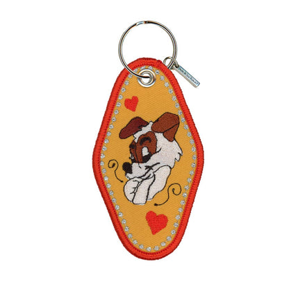 I Wanna Be Your Dog Embroidered Keychain