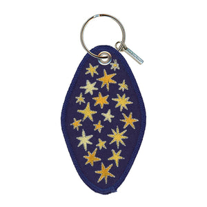 Lucky Star Embroidered Keychain