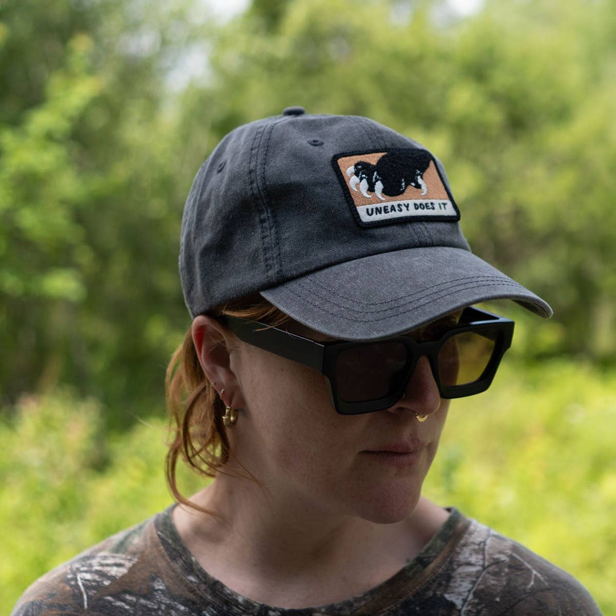 Uneasy Does It Chenille Sticky Patch