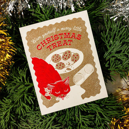 Have Yourself A Merry Little Christmas Treat Cat Card