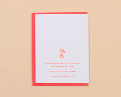 We're Butter Together Letterpress Greeting Card