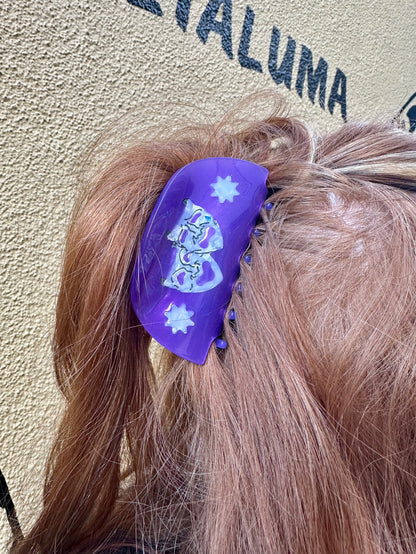 Comedy Tragedy Purple Hair Claw