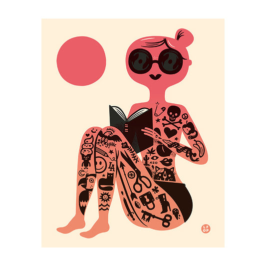 Tattooed Lady 8x10 Screen Print