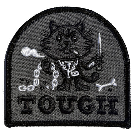 Tough Cat Embroidered Patch