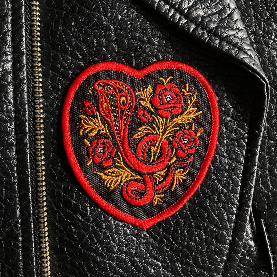 Snake Garden Heart Patch