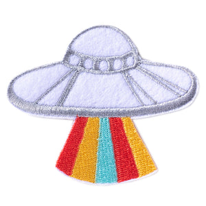 UFO Spaceship Patch Rainbow