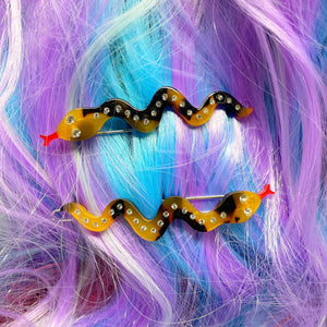 Natural Mini Magic Snakes Hair Clip Set