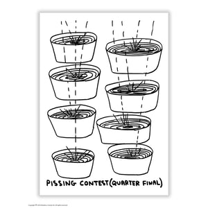 Pissing Contest (Quarter Final) Postcard