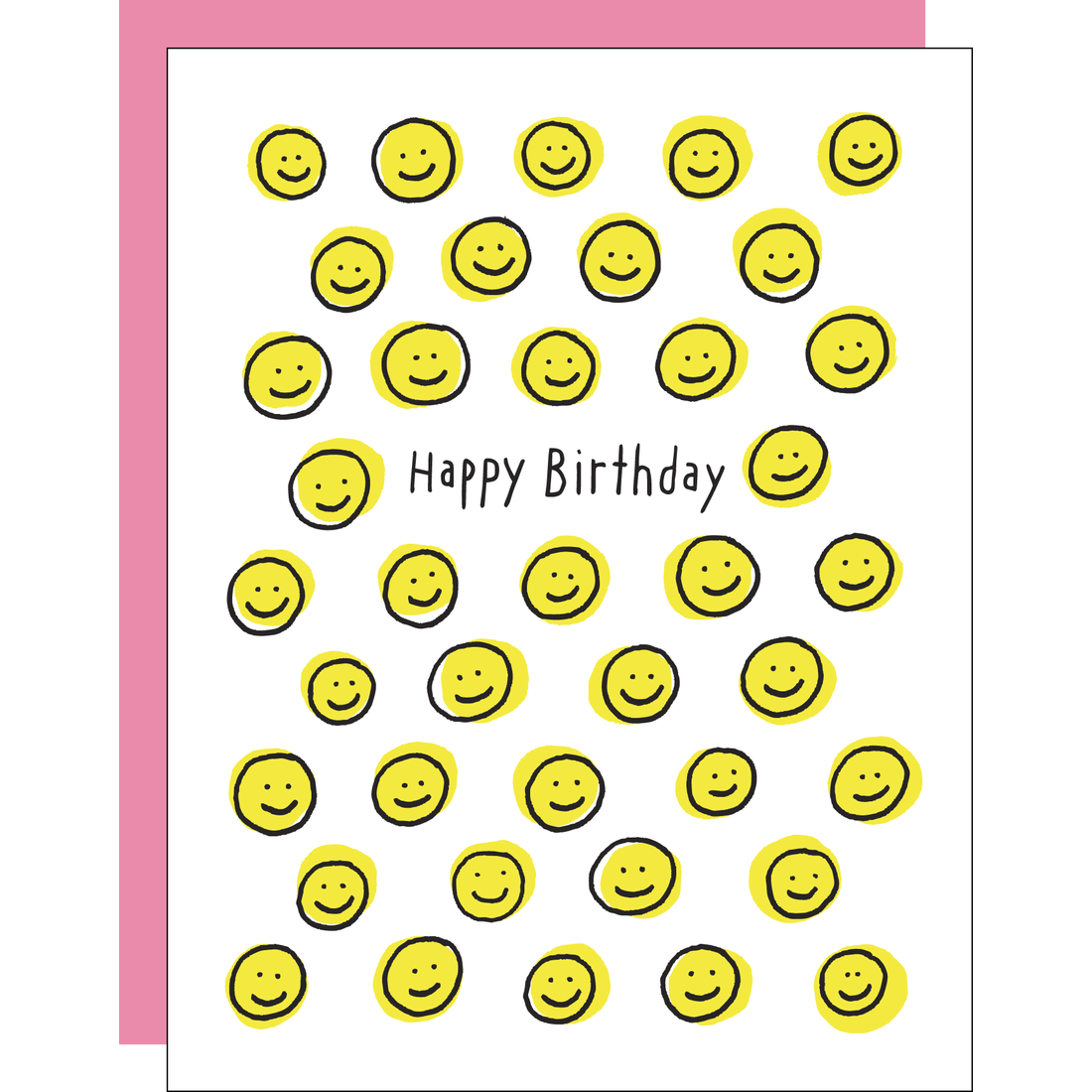 Happy Birthday Smiley Faces Card - ASHKAHN