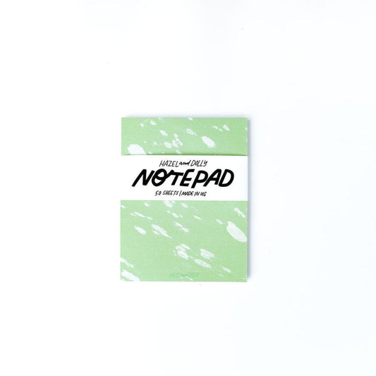 Bleach Splatter Green Notepad