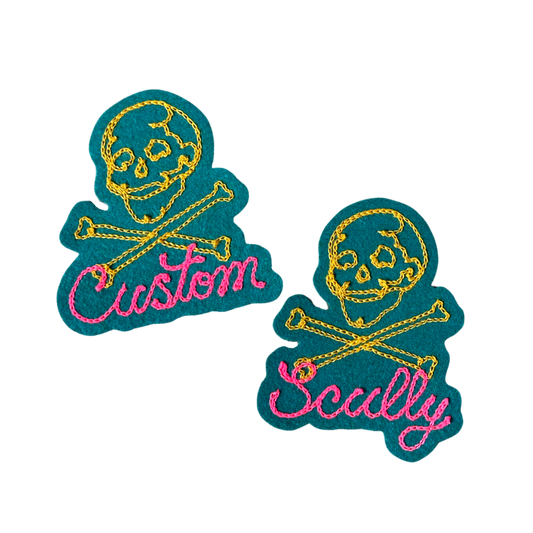 Teal Skull Name Patch