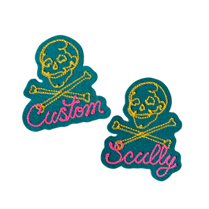 Teal Skull Name Patch