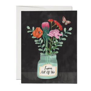 Flowers From All of Us - Sympathy Card