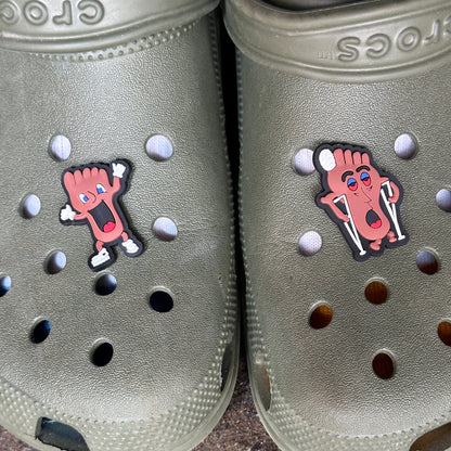 Happy Foot / Sad Foot Croc Charms