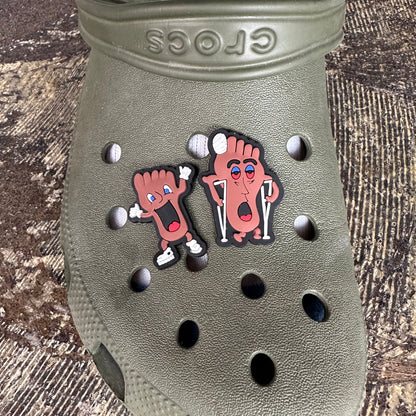 Happy Foot / Sad Foot Croc Charms