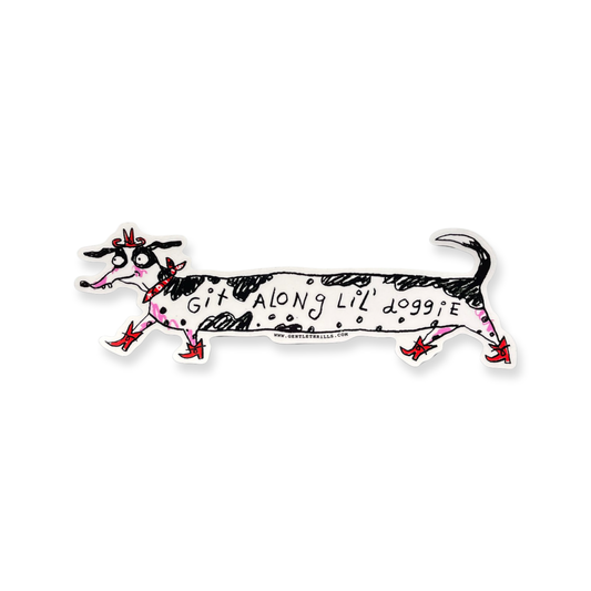 Git Along Lil' Doggie Sticker - Cowgirl