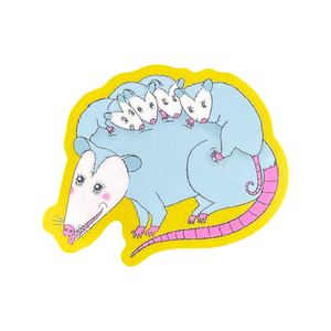 Opossum Family Sticker