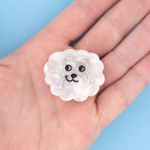 Bichon Face Hair Claw Small