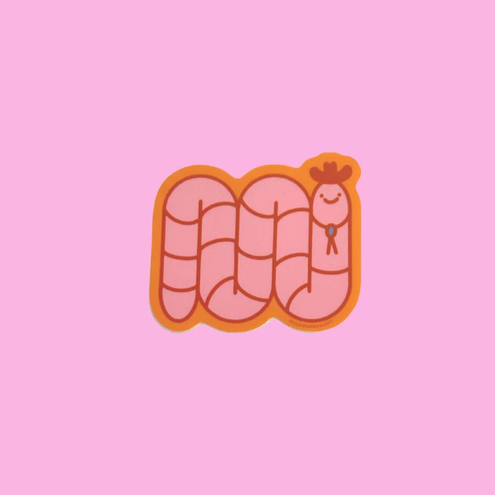 Littlest Cowboy Worm Sticker
