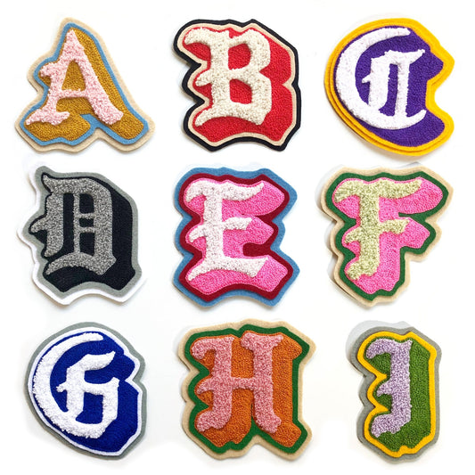Chenille & Chainstitch Letter Patches Handmade Custom - World Famous Original