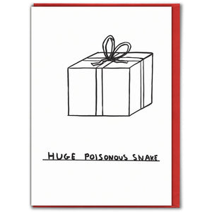 Huge Poisonous Snake Christmas Card - David Shrigley
