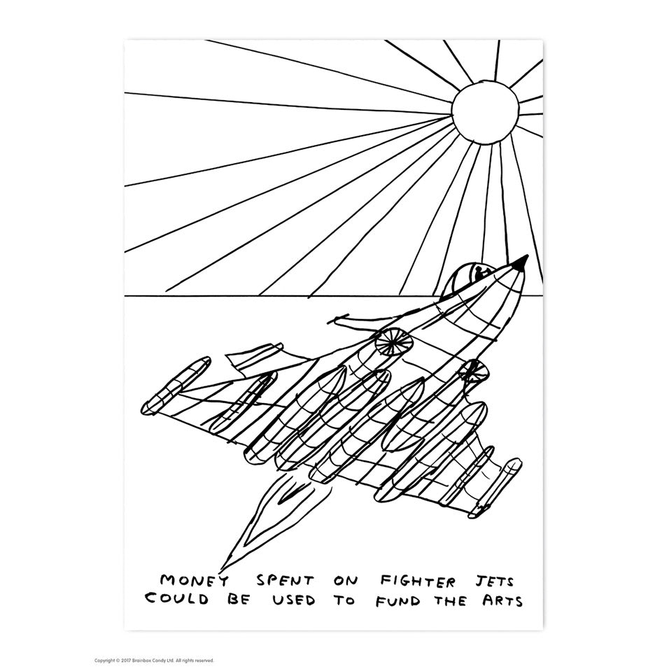 David Shrigley Postcard Fighter Jets