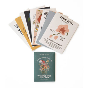 Flower Zodiac Sticker Card Set - Aquarius (Jan 20 - Feb 18)