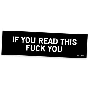 "Read More" Bumper Sticker