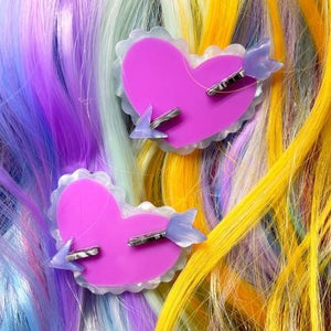 Sweetheart Acetate Hair Clip