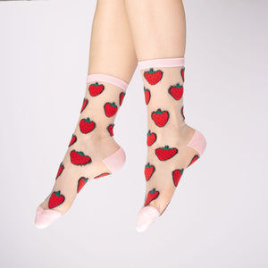 Strawberry Transparent Socks