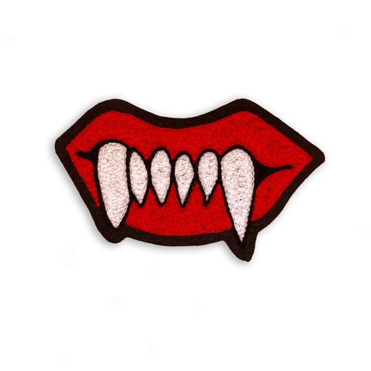 Wax Lips Chain Stitch Patch